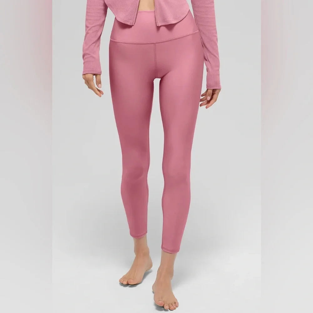 Alo 7/8 High-Waist Airlift Leggings NWT Pink Wild Rose Large